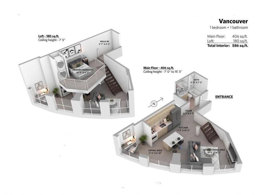 Apartment Beautiful Downtown Loft With Full Kitchen